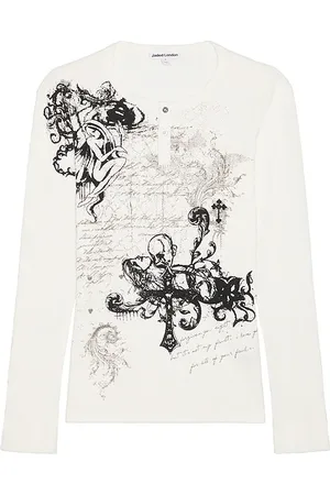 Jaded London Gothic Waffle Henley in