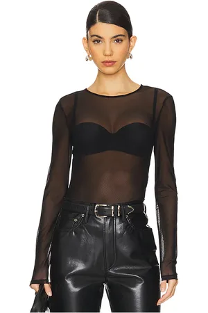 Frame Stretch Mesh Bodysuit in