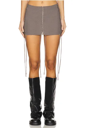 Jaded London Extreme Mini Lace Up Knit Skirt in