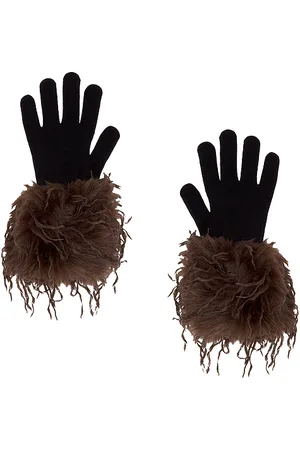 Vaillant Knitted Gloves With Faux Fur Trim in