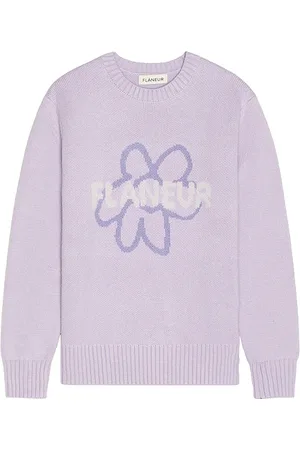 FLÂNEUR Flower Doodle Jacquard Sweater in