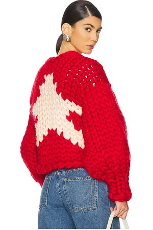 Hope Macaulay Red Star Colossal Knit Jacket in