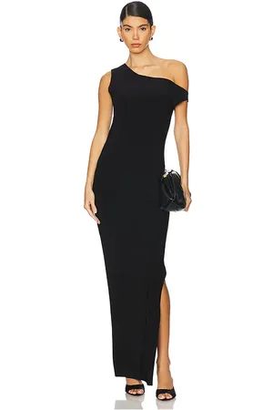 Norma Kamali Drop Shoulder Fitted Gown in