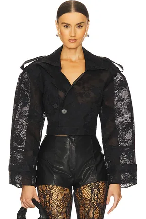 yuhan wang Chantilly Lace Biker Jacket in