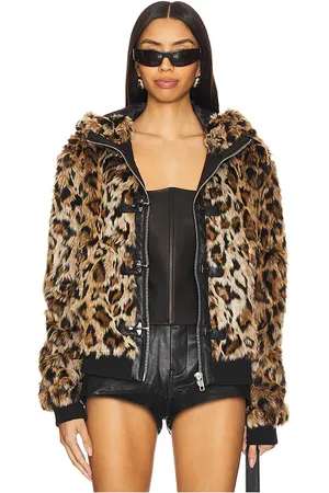 Jaded London Hooded Mendoza Faux Fur Jacket in