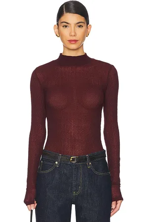 Frame Mixed Mesh Turtleneck in