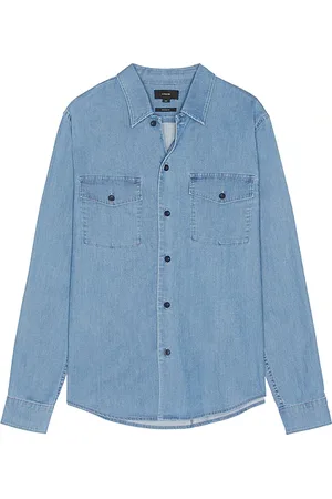 Vince Double Patch Pocket Long Sleeve Shirt in