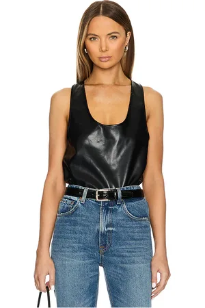 SER.O.YA Nina Faux Leather Bodysuit in