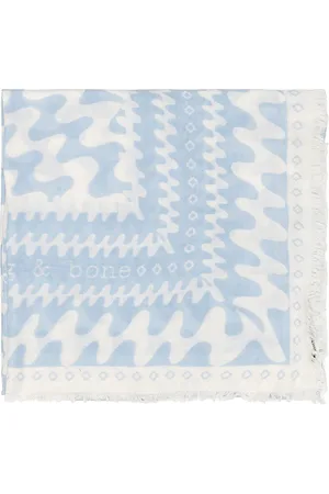 RAG&BONE Astra Swiggly Scarf in Pale Blue in