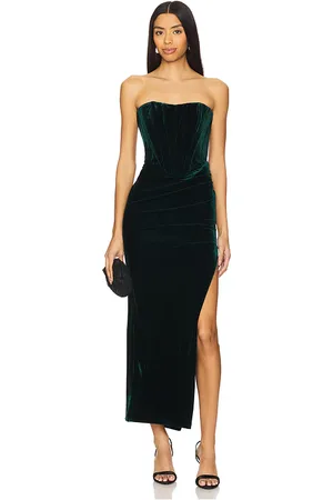 Bardot Everlasting Velour Midi Dress in