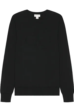 Calvin Klein Tonal Logo Smooth Cotton Crewneck Sweater in