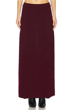 Lisa Yang Ameline Skirt in Burgundy in