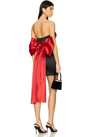 Bardot Eleni Bow Back Satin Dress in