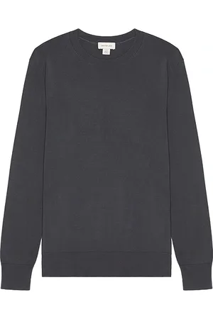 Calvin Klein Tonal Logo Smooth Cotton Crewneck Sweater in