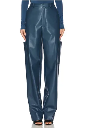 LAPOINTE Stretch Faux Leather Tapered Trouser in