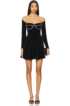 Bardot Emlyn Velour Mini Dress in