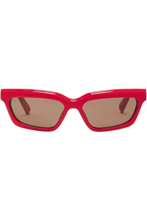 Jacquemus Salon Sunglasses in Red Silver & Grey