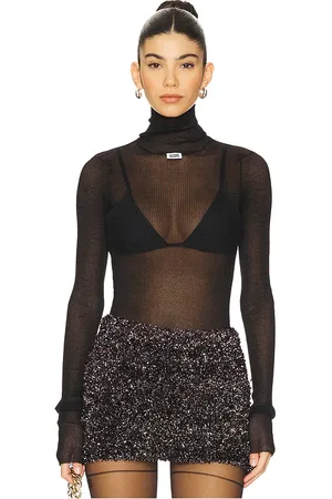 GCDS Celluloid Knit Turtleneck Top in