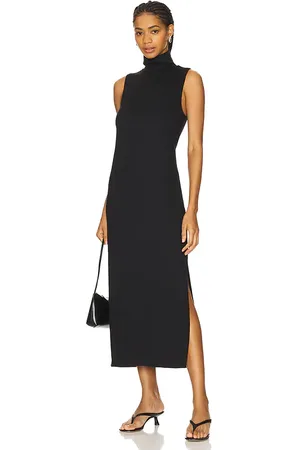 Vince Sheer Sleeveless Turtleneck Dress in