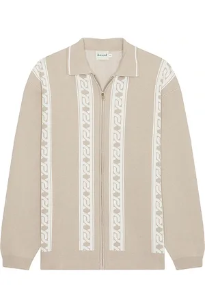 Bound Chain Full Zip Knit Polo in