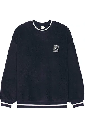 Bound Reverse Fleece Grid Sweater in