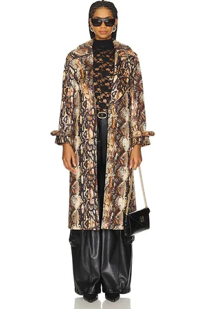 ALICE+OLIVIA Nevada Drapey Mid Length Trench Coat in
