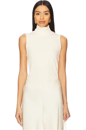 Vince Rib Sleeveless Turtleneck in