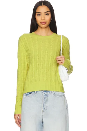 Guest In Residence Cable Shrunken Cashmere Crew Sweater in