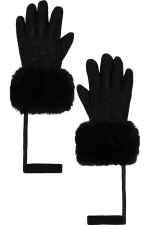 Goldbergh Lady Leather Embossed Logo Mittens in