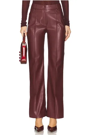 SELMACİLEK Leather Slit Detailed Pant in