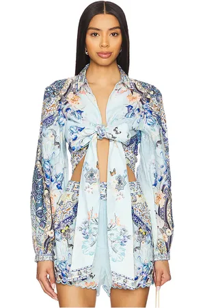Camilla Cropped Wrap Shirt in