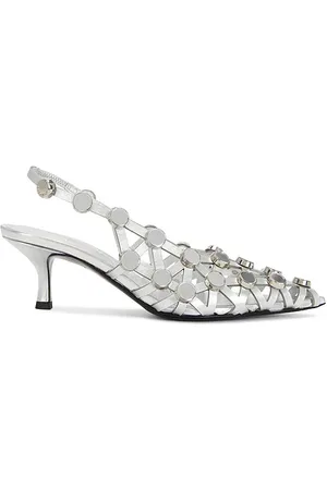 The Attico Grid 50mm Slingback in