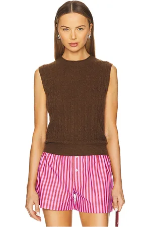 Guest In Residence Cashmere Cable Vest in