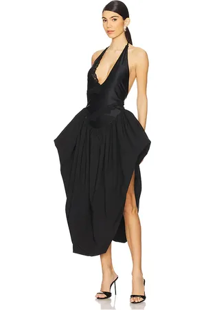 Vaillant Halter Neck Bodysuit Dress With Puffy Skirt in