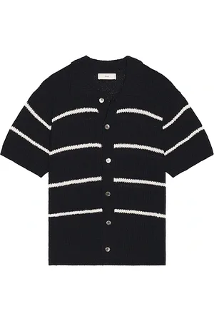 DUNST Shaker Stitch Open Collared Cardigan in