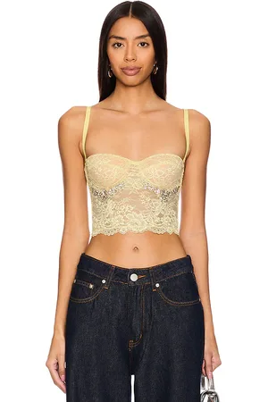 Des Phemmes Lace Bustier Top in