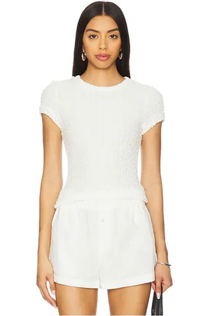ENZA COSTA Puckered Cap Sleeve in