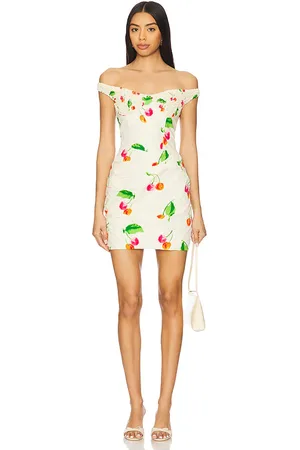 SWF Off Shoulder Pleated Mini Dress in