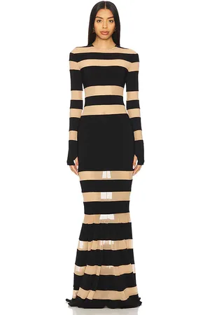 Norma Kamali Spliced Dress Fishtail Gown in