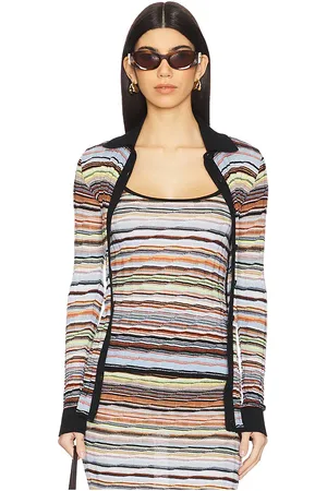 Missoni Long Sleeve Shirt in Multicolor With Blue Tones in Multicolor W/ Blue Tones