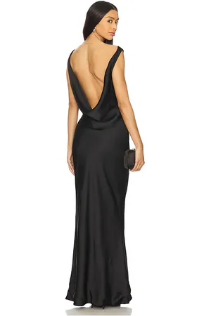 Norma Kamali Sleeveless Low Back Drape Gown in