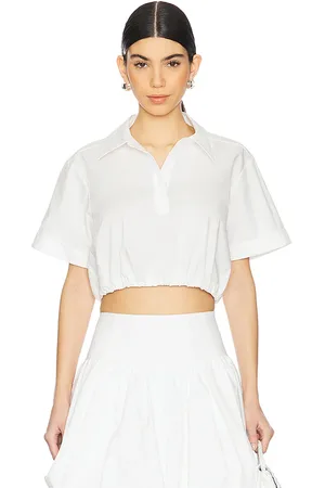 Simkhai Nicky Short Sleeve Crop Top in