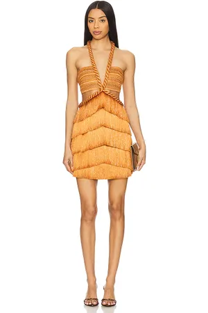 PATBO Pampas Fringe Mini Dress in