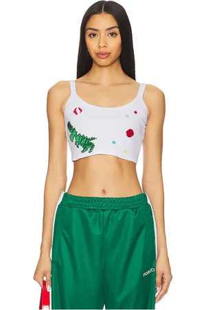 Fiorucci Multipatch Dinosaur Cropped Tank Top in