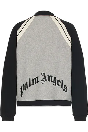Palm Angels Curved Logo Track Varsity Jacket in