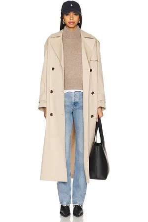 THEORY Oversized Double Button Trench in
