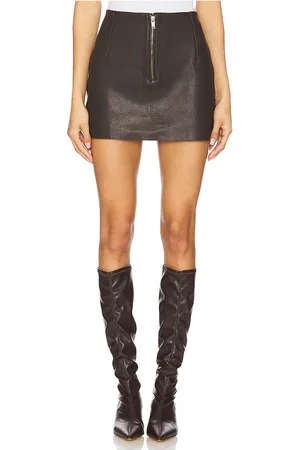 REMAIN Bonded Leather Skirt in