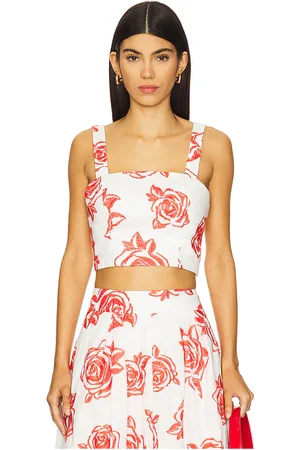 Milly Rose Embroidery Square Neck Top in