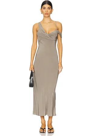 St Agni Silk Drape Dress in