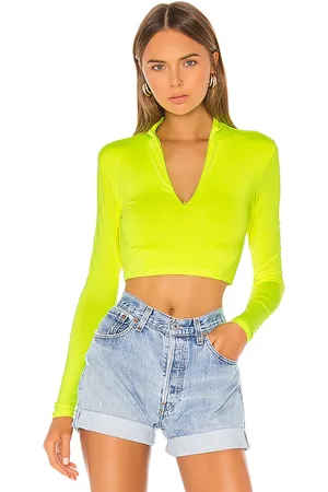 superdown Nicky Zip Crop Top in